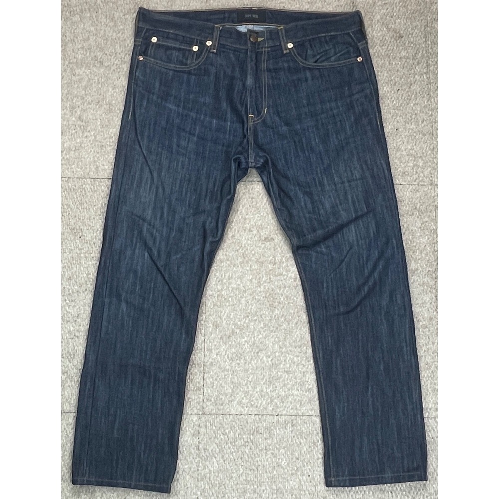 Spurr Raw 5 Pocket Men's Straight Leg Made In USA Denim Jeans Size 35